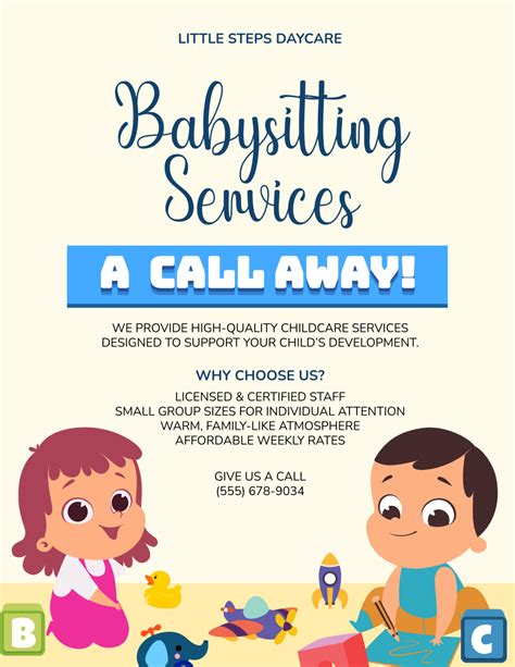 Babysitting Flyer Template