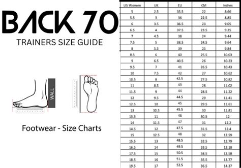 Back 70 Size Chart