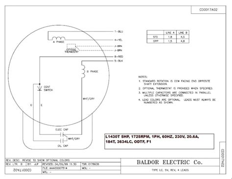 Baldor Single Phase Motor Wiring Diagrams