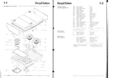 Bang And Olufsen Beosound Beovox Owners Service Manuals