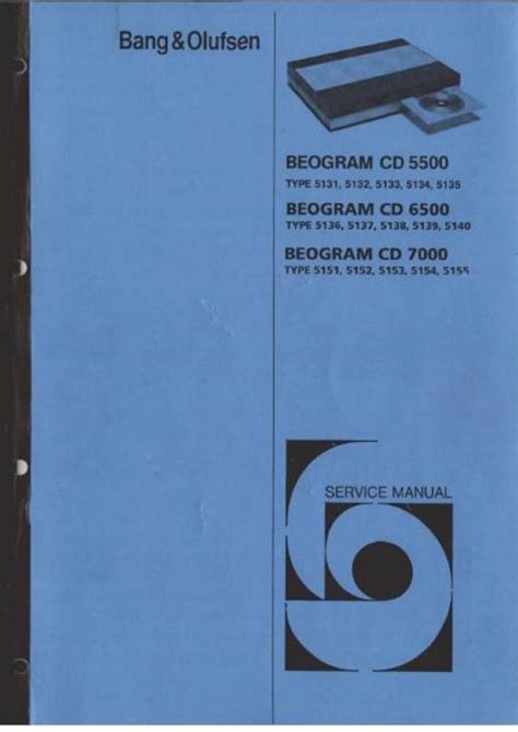 Bang Olufsen Beogram Cd 5500 6500 7000 Service Manual