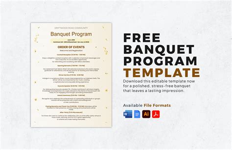 Banquet Program Template