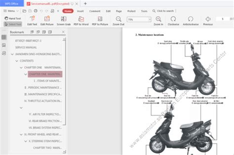 Baotian Scooter 49cc 4 Stroke Service Repair Manual Pdf