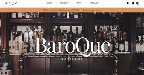 Bar Website Template