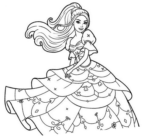 Barbie Princess Coloring Pages Printable