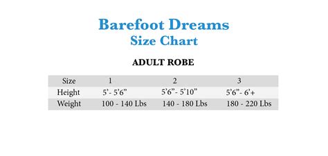 Barefoot Dreams Size Chart
