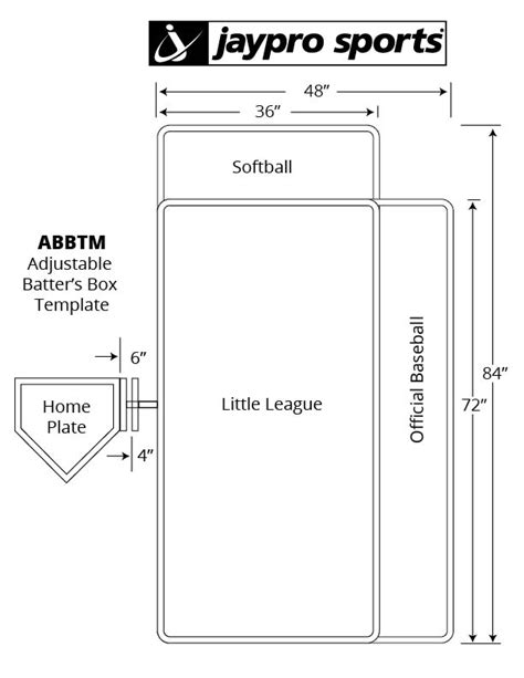 Baseball Batter's Box Template