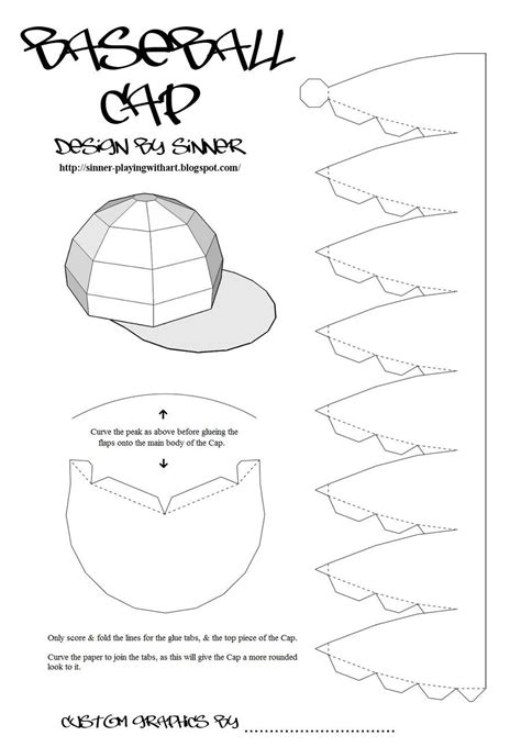 Baseball Hat Template Printable