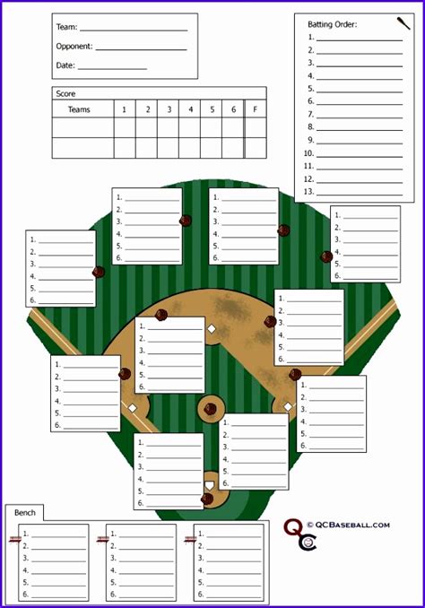 Baseball Lineup Template Excel