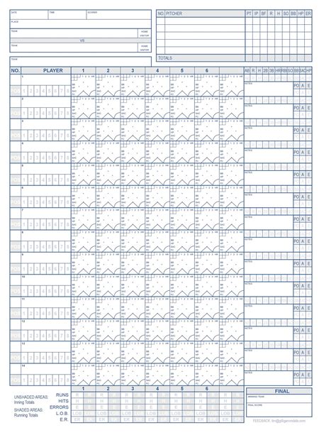 Baseball Scorekeeping Template