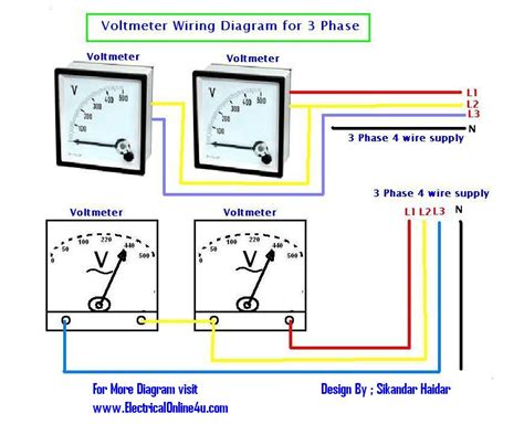 Basic Electrical Wiring Diagrams Voltmeter