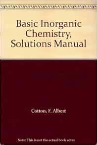 Basic Inorganic Chemistry Solution Manual Cotton