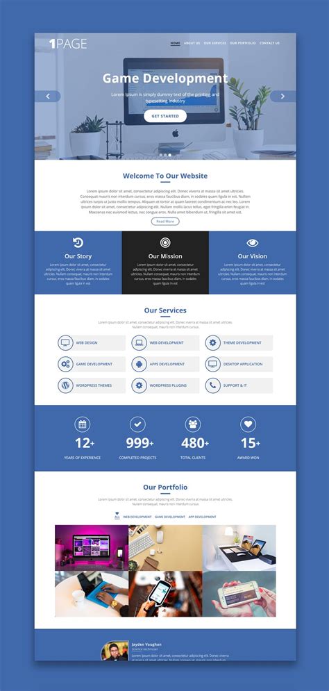 Basic One Page Website Template