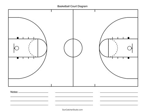 Basketball Court Template Printable