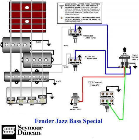 Bass Fender Wiring Jazz Diagrams Tbx