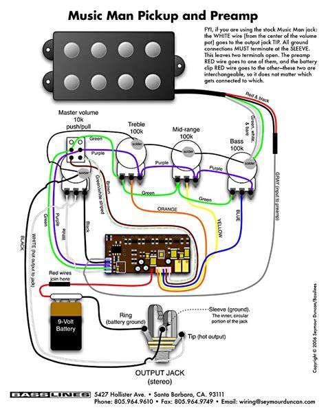 Bass Guitar Wiring Schematics