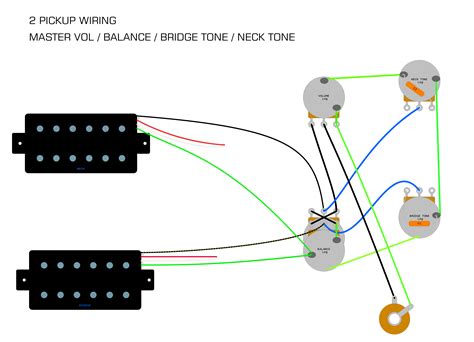 Bass Wiring Diagram 1 Volume 1 Tone 2 Pickups 3 Way Toggle