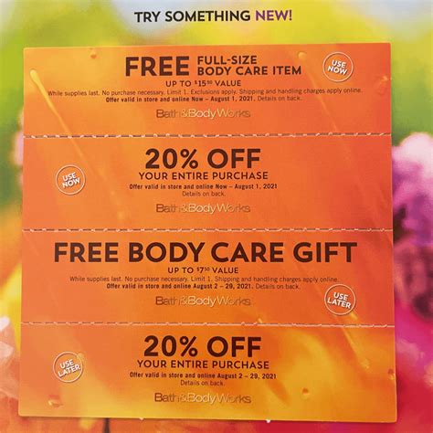 Bath And Body Works Printable Coupon