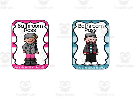 Bathroom Passes Template