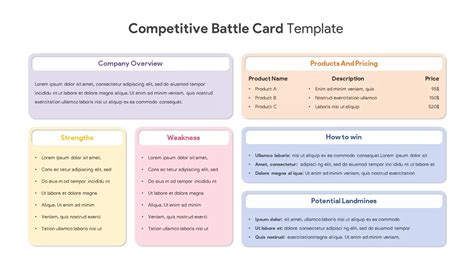 Battle Cards Template