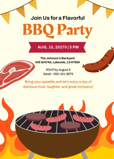 Bbq Invitation Template Free