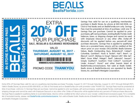 Bealls Printable Coupons