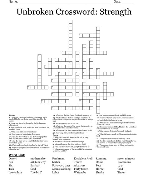 Bearing Crossword Puzzle Clue: Embodying Strength and Resilience