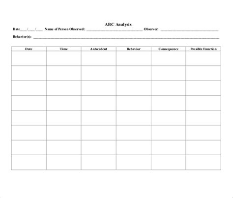 Behavior Tracking Template