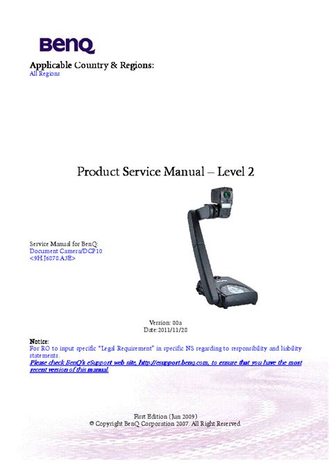 Benq Dcp10 Service Manual Level 2 47 Pages