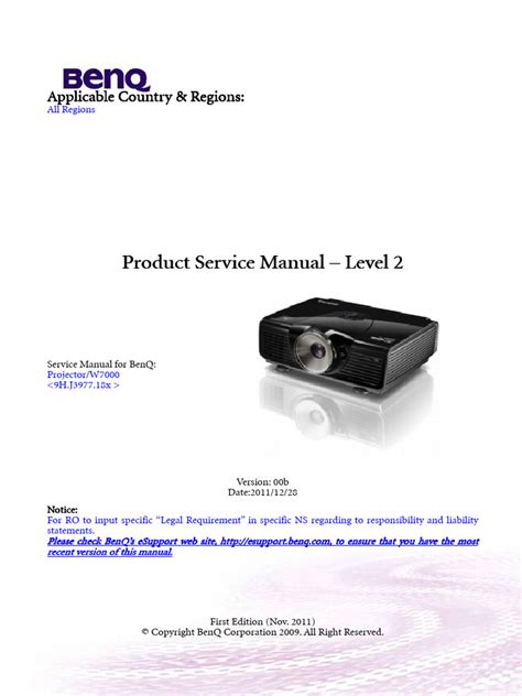 Benq Ep3735d Service Manual Level 2 114 Pages