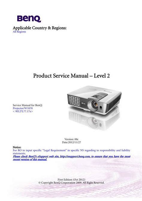 Benq Mp525 V Service Manual Level 2 111 Pages