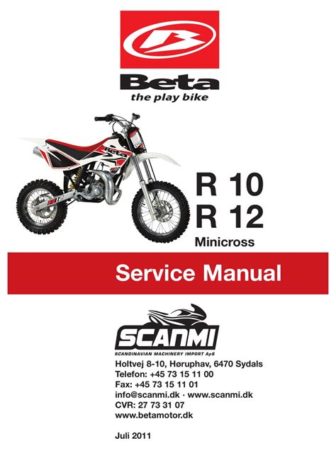 Beta R10 R12 Minnicross Workshop Repair Service Manual Pdf