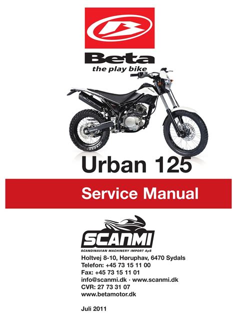 Beta Urban 125 Urban 200 Service Repair Manual 2008 2012