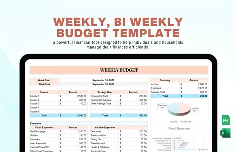 Bi-weekly Budget Template Free