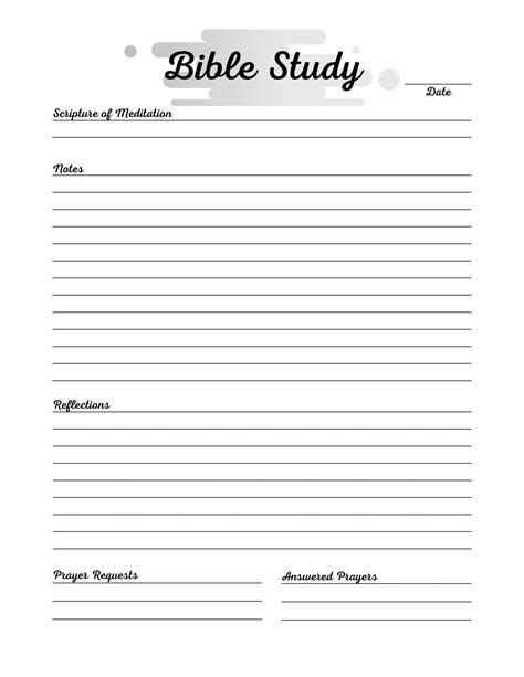 Bible Notes Template