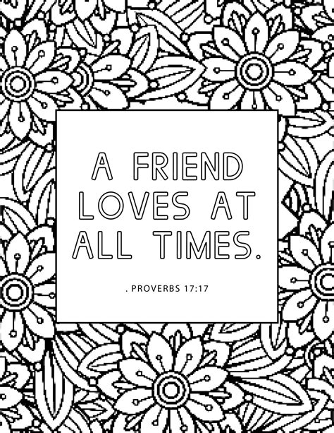 Bible Verse Coloring Pages Printable