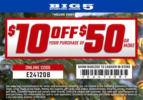 Big 5 Coupons Printable
