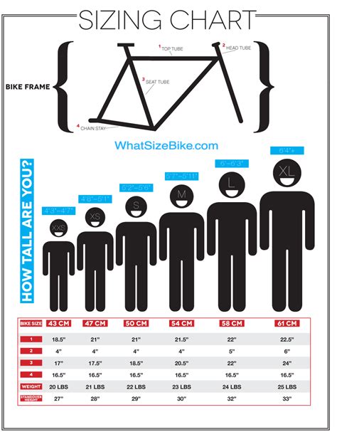 Bike Fitting Size Chart