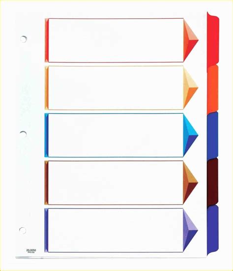 Binder Tab Template