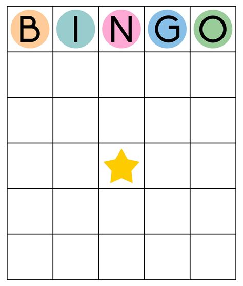 Bingo Chart Template