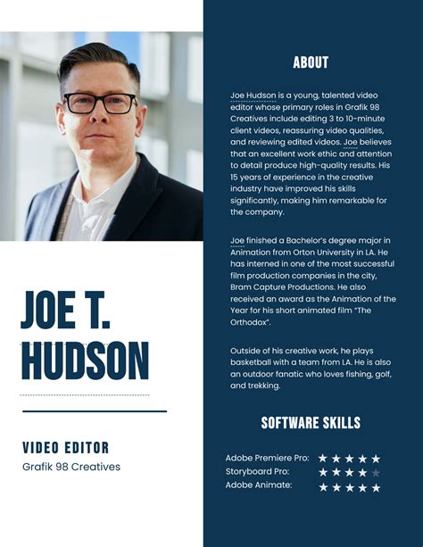 Bio For Work Template
