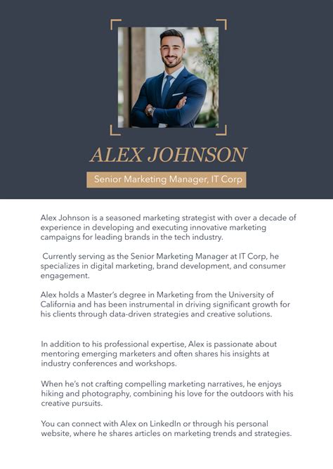 Bio Templates And Samples