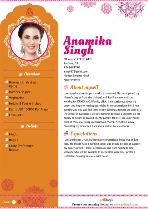 Biodata Templates