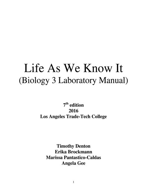 Biology Laboratory Manual B Answer Key