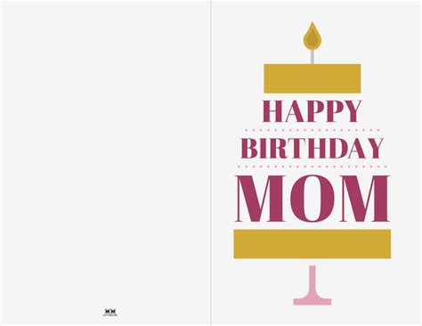 Birthday Card For Mom Template