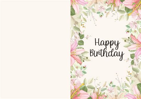 Birthday Card Template To Print