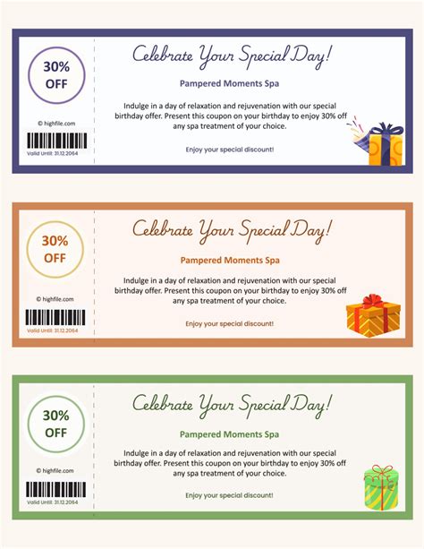 Birthday Coupon Template