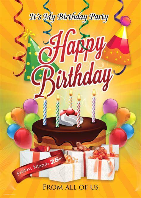 Birthday Flyers Templates Free