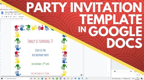 Birthday Invitation Templates Google Docs