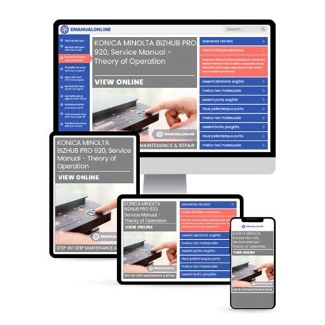 Bizhub Pro 920 Theory Of Operation Service Manual
